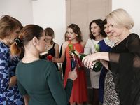 Group of mature women strips to stockings and heels before a reverse gangbang